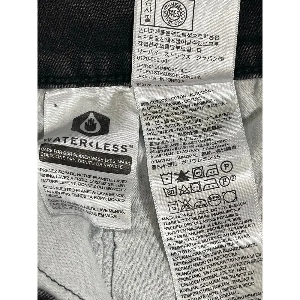 Levis 559 Relaxed Straight Fit Black Jeans Mens W34 L36 Workwear Denim